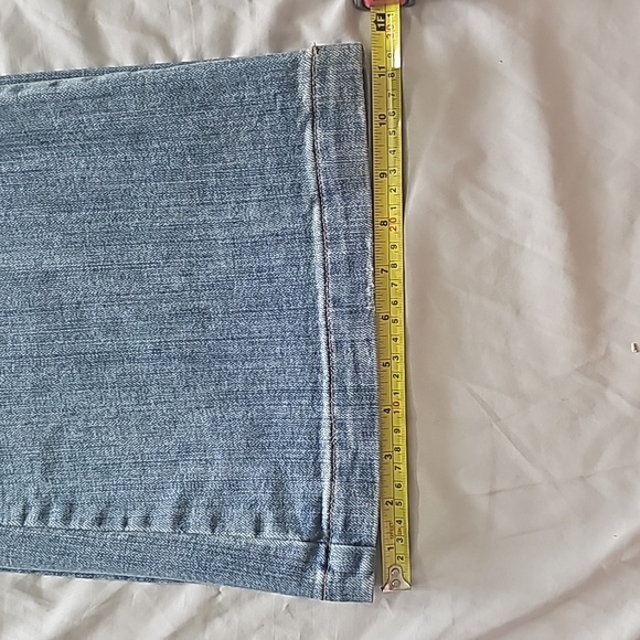 Old Navy Light blue Faded Stretch Hi-Rise Flare Jeans sz 16 R - Picture 6 of 9
